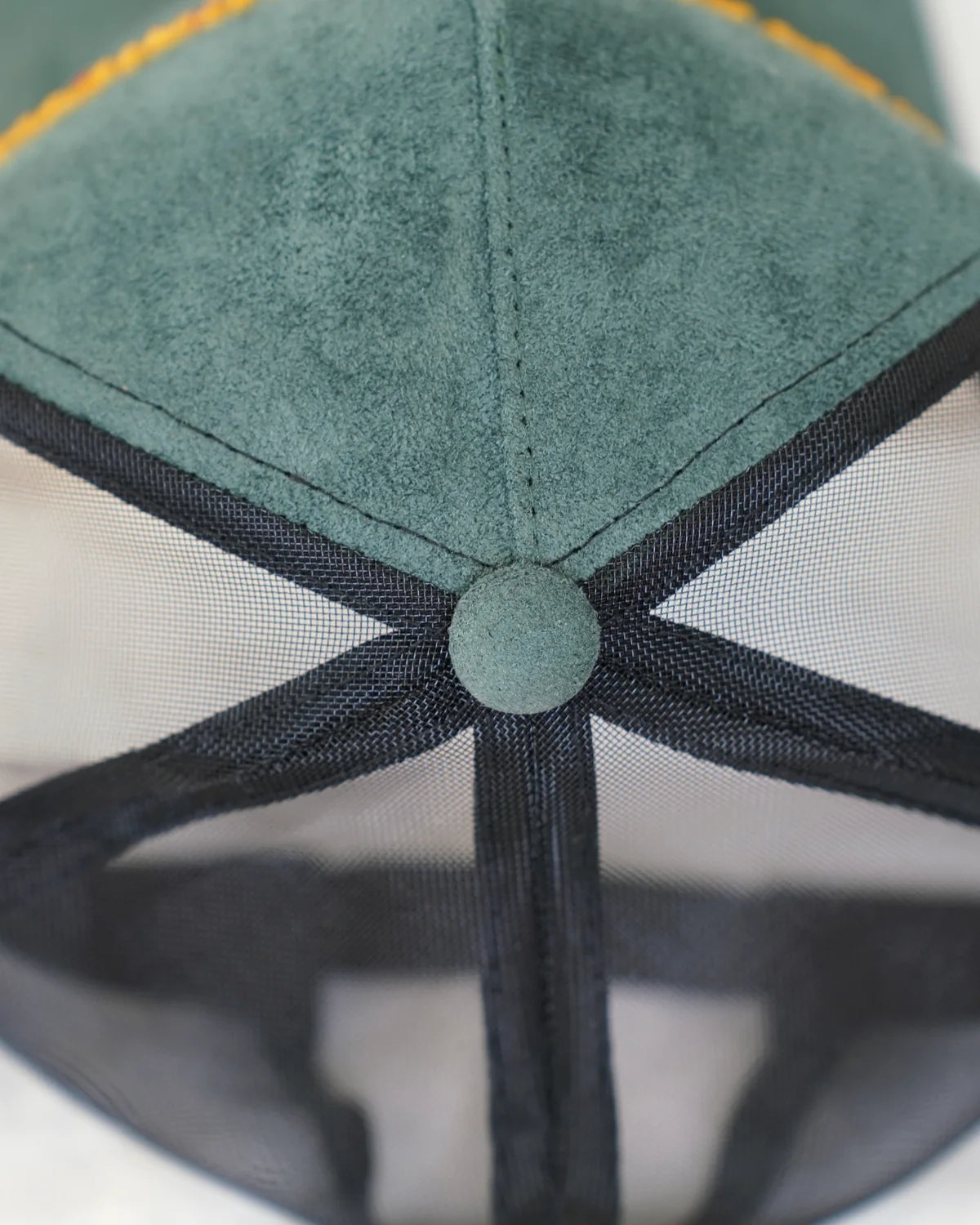 Le Vert-de-Grèce from above: the crown, its six panels meeting at the button.